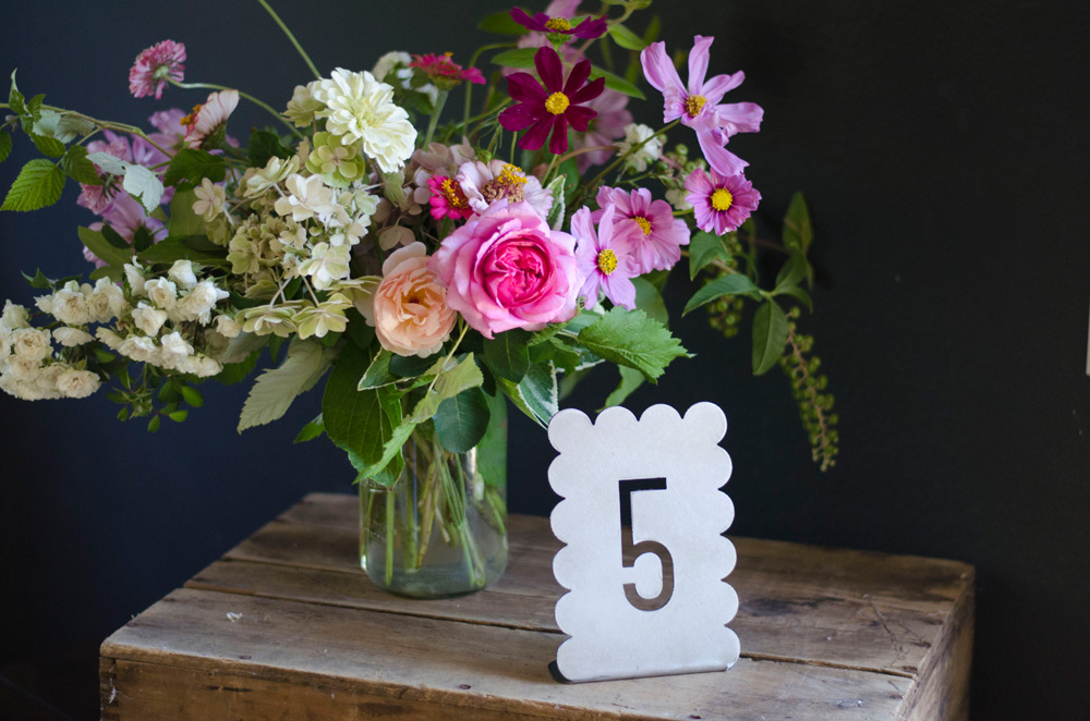 modern rustic metal industrial wedding table numbers