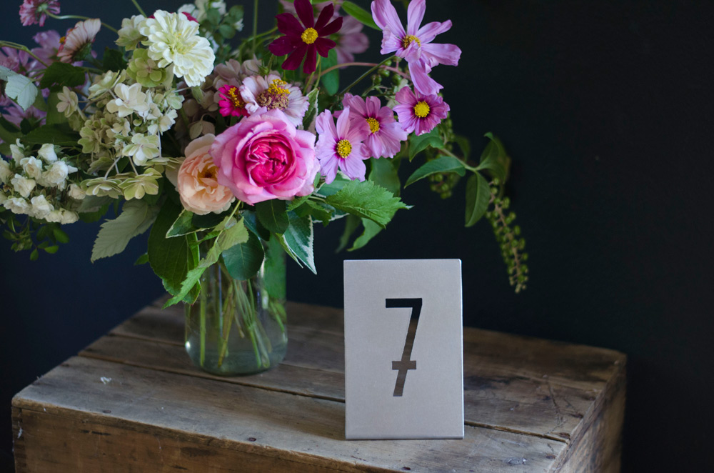 modern rustic metal industrial wedding table numbers