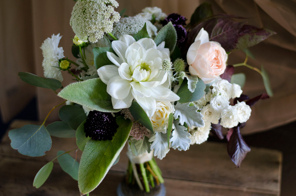 wedding bouquet home grown