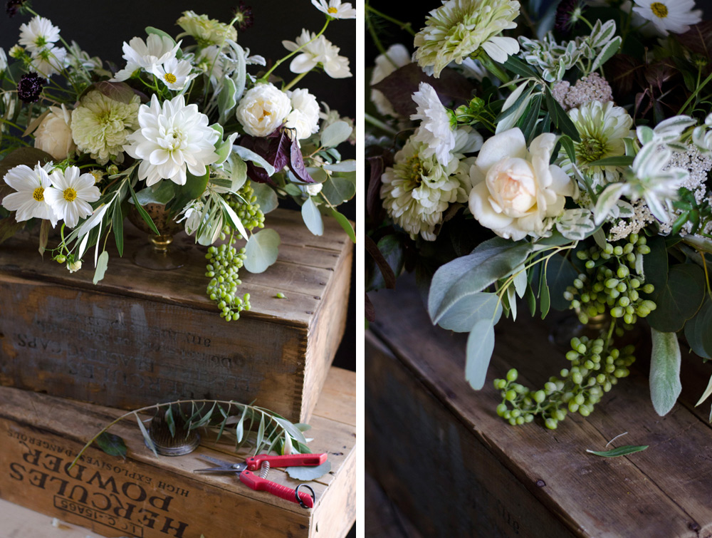 farmer florist centerpiece