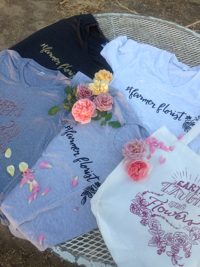 farmer florist tshirts and logo handprinted
