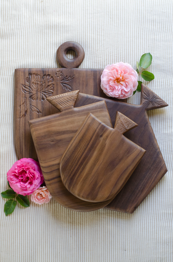 maker movement beautiful walnut cutting boards floral inspired by ariele alasko