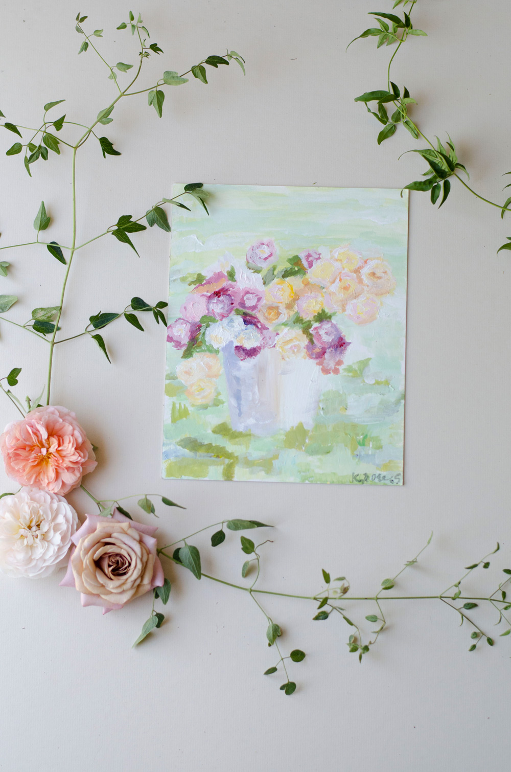 floral impressionist painting anthropologie