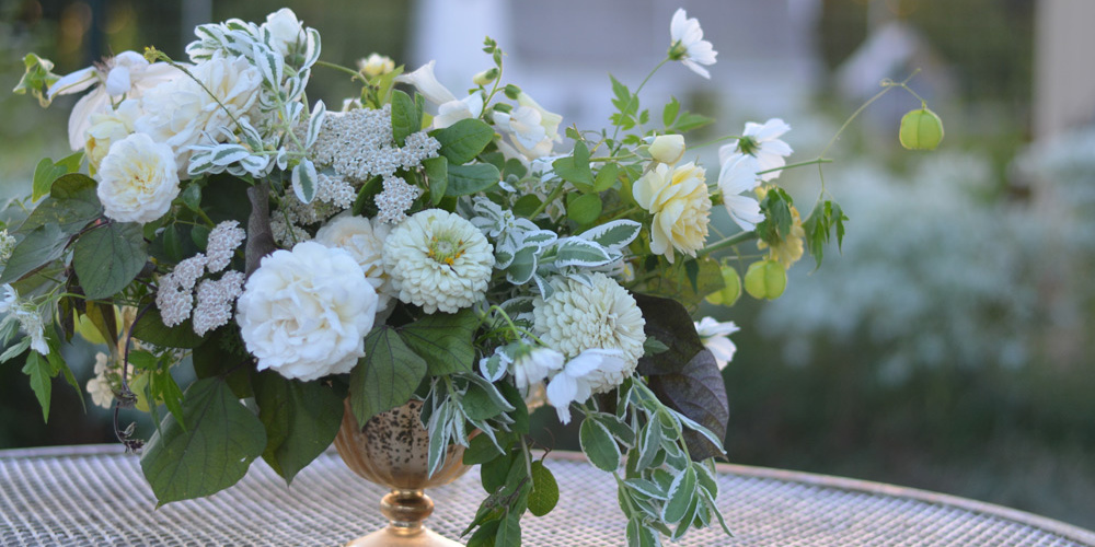 farmer florist white centerpiece sacramento florist